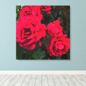 Red Roses Rosarium Canvas Afdruk (Insitu (Houten vloer))