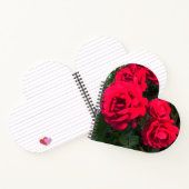 Red Roses Rosarium Heart-vormig Notitieboek (Binnen)