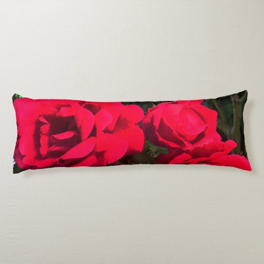 Red Roses Rosarium Lichaamskussen (Achterkant)