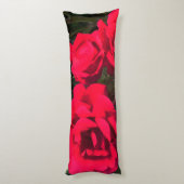 Red Roses Rosarium Lichaamskussen (Achterkant (Verticaal))