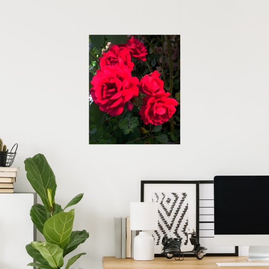 Red Roses Rosarium Poster (Thuiskantoor)