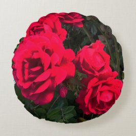 Red Roses Rosarium Rond Kussen