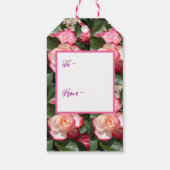 Red Roses Rozen Witte bloemenhuisje tuin Cadeaulabel (Achterkant)