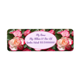 Red Roses Rozen Witte bloemenhuisje tuin Etiket