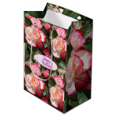 Red Roses Rozen Witte bloemenhuisje tuin Medium Cadeauzakje (Voorkant Gekanteld)