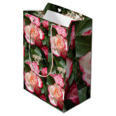 Red Roses Rozen Witte bloemenhuisje tuin Medium Cadeauzakje (Achterkant Gekanteld)