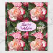 Red Roses Rozen Witte bloemenhuisje tuin Wijn Etiket (Enkel label)