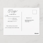 Red Roses RSVP Briefkaart (Achterkant)
