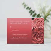 Red Roses RSVP trouwkaart Kaart (Staand voorkant)