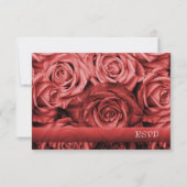 Red Roses RSVP trouwkaart Kaart (Achterkant)