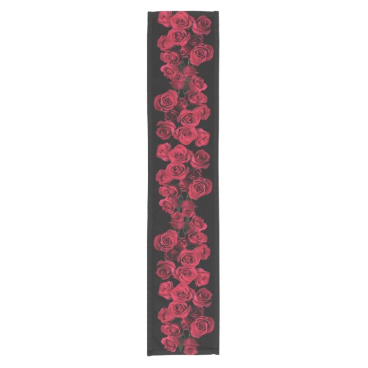 Red Roses Short Table Runner Korte Tafelloper (Voorkant)