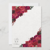 Red Roses Silver Westerne Cowgirl Boots Quinceaner Kaart (Achterkant)