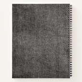 Red Roses Skull en Black Jean Background Notitiebo Notitieboek (Achterkant)