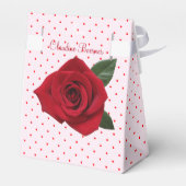Red Roses Snoep of cadeau Valentijnsdag Favor Box Bedankdoosjes (Achterkant)