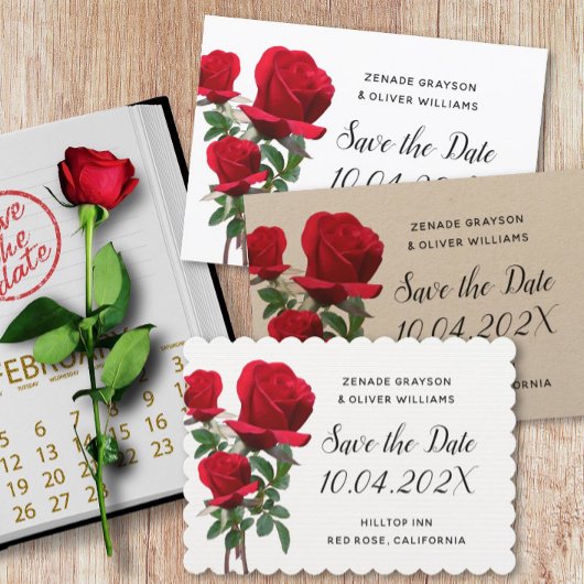 Red Roses sparen de Datum aankondiging huwelijk