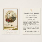 Red Roses St. Zelie & Louis Martin Wedding Kaart (Voorkant /achterkant)