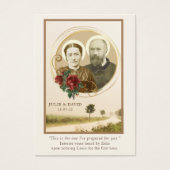 Red Roses St. Zelie & Louis Martin Wedding Kaart (Voorkant)