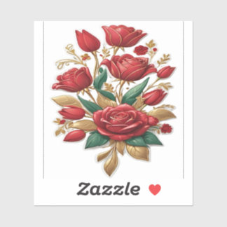 Red roses sticker