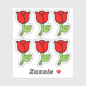 Red Roses Sticker (Vel)