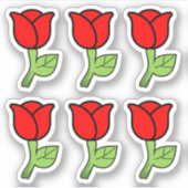 Red Roses Sticker (Voorkant)