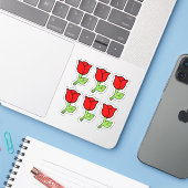 Red Roses Sticker (Laptop met iPhone)