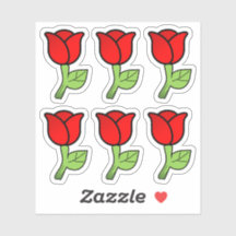 Red Roses Stickers