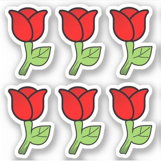 Red Roses Stickers (Voorkant)