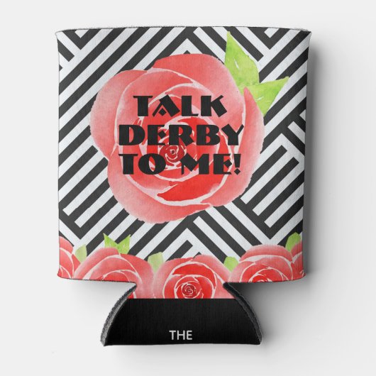 Red Roses Stripes Derby Blikjeskoeler (Voorkant)