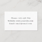 Red Roses & Sward Tattoo Artiest Salon Modern Plai Visitekaartje (Achterkant)