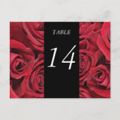 Red Roses tafel nummer Kaart (Voorkant)