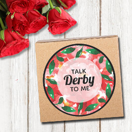 Red Roses Talk Derby voor mij Ronde Sticker