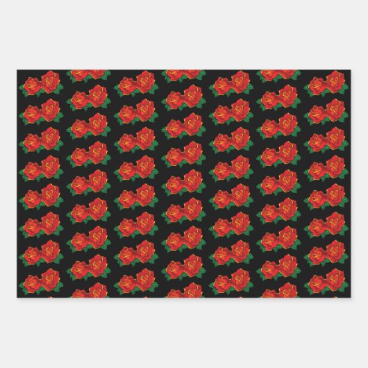 Red Roses Tattoo Inpakpapier Vel (Voorkant)