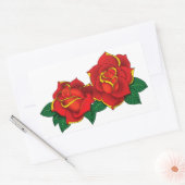 Red Roses Tattoos Rechthoekige Sticker (Envelop)