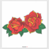 Red Roses Tattoos Sticker (Vel)