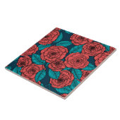 Red roses tegeltje (Zijkant)