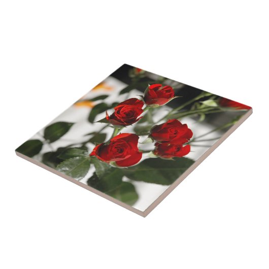 Red roses tegeltje (Zijkant)