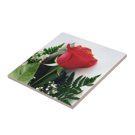 Red roses tegeltje (Zijkant)