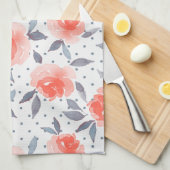 Red roses theedoek (Quarter Fold)