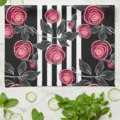 Red roses theedoek (Gevouwen)