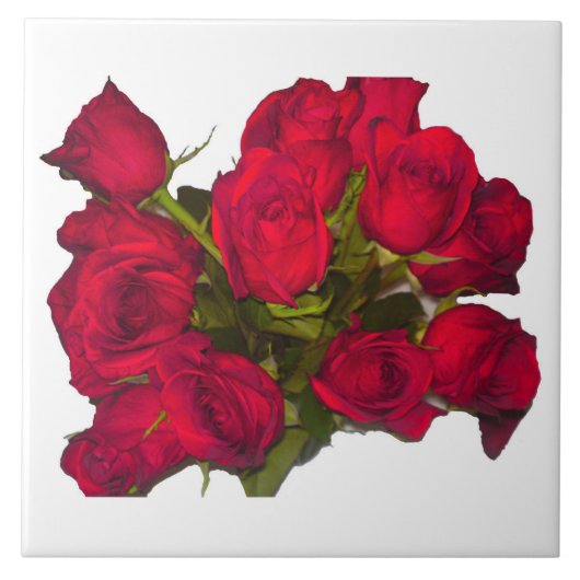 Red Roses Tile Tegeltje (Voorkant)
