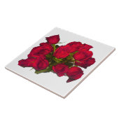 Red Roses Tile Tegeltje (Zijkant)