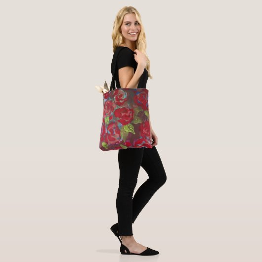 Red Roses Tote Bag (Op model)