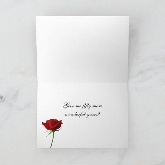 Red Roses Valentijn Kaart (Binnen)