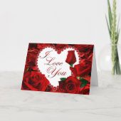 Red Roses Valentijn Kaart (Voorkant)