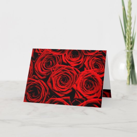 Red Roses Valentijnse feestdag Kaart (Voorkant)
