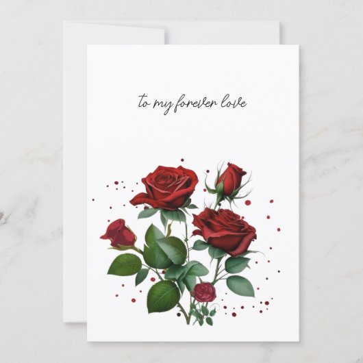 Red Roses Valentine Feestdagenkaart (Voorkant)