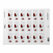 Red Roses Verjaardag Miniatuur Snoep bar wrappers Etiket (Full Sheet)