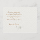 Red Roses Verloving aangekondigd Aankondigingskaart (Achterkant)