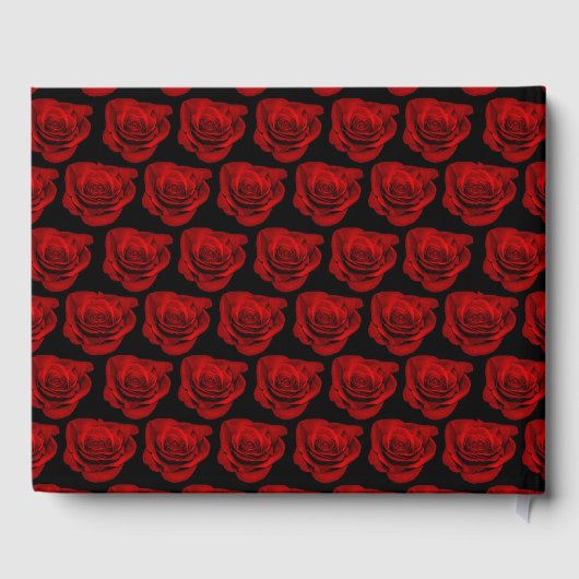 Red Roses Victoriaans Gothic bruiloft gastenboek (Achterkant)