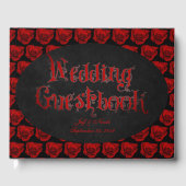 Red Roses Victoriaans Gothic bruiloft gastenboek (Voorkant)